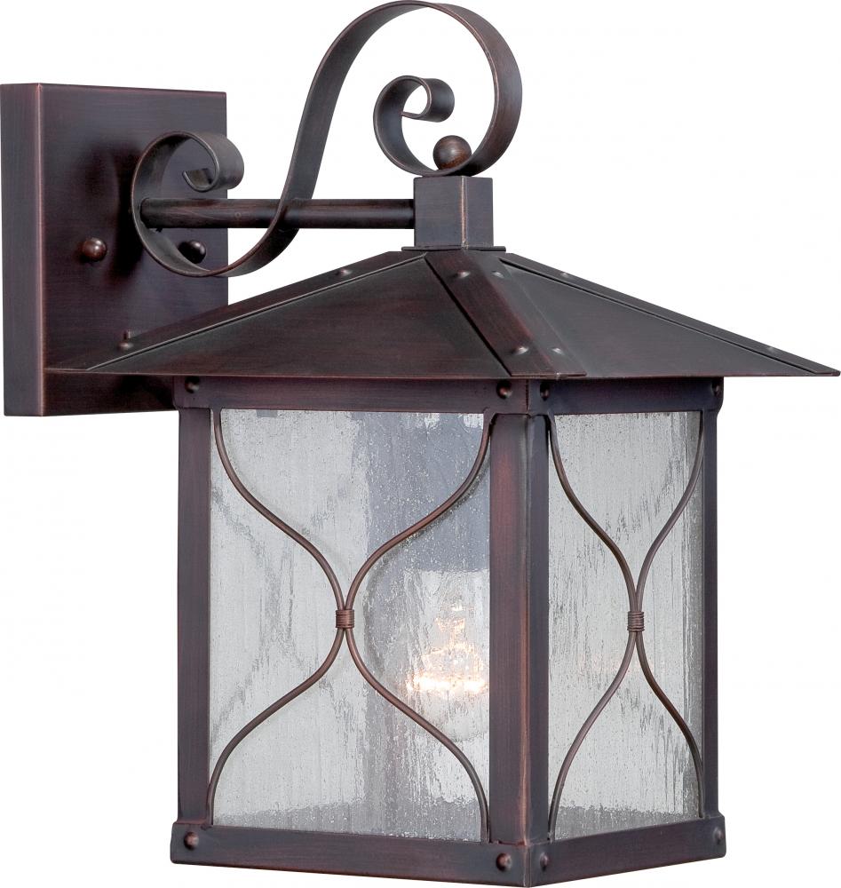 Vega - 1 Light - 9" Wall Lantern with Clear Seed Glass - Classic Bronze Finish
