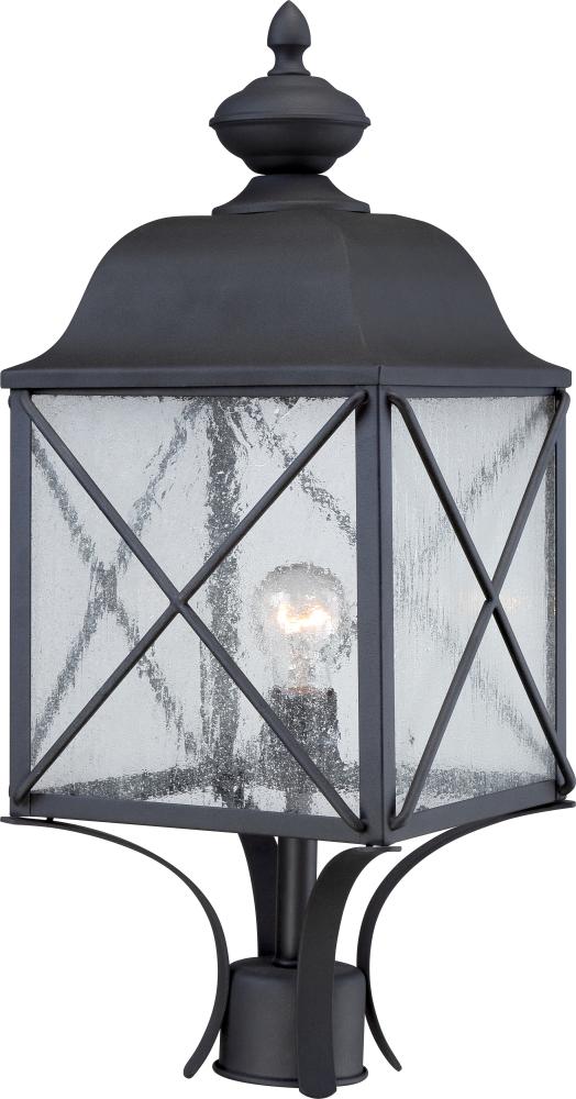 Wingate - 1 Light - Post Lantern with Clear Seed Glass - Textured Black Finish
