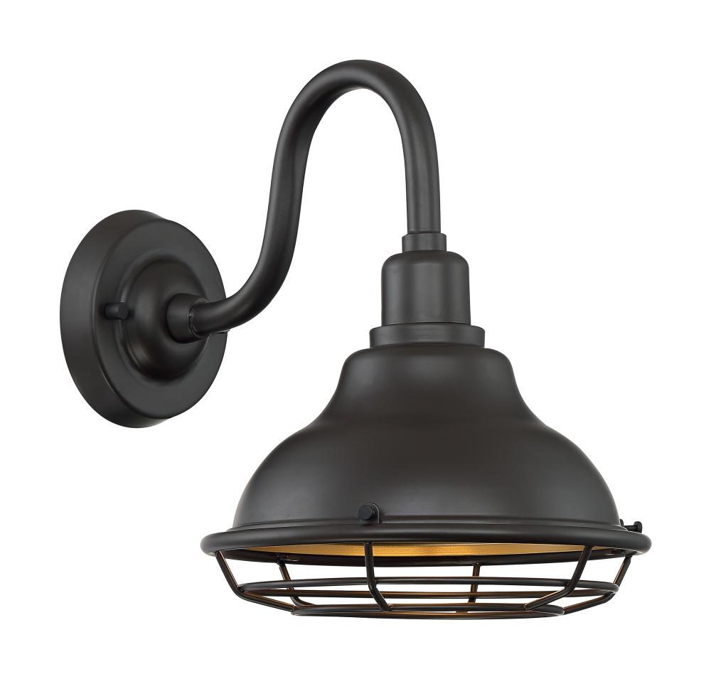 Newbridge - 1 Light Sconce with- Dark Bronze and Gold Finish