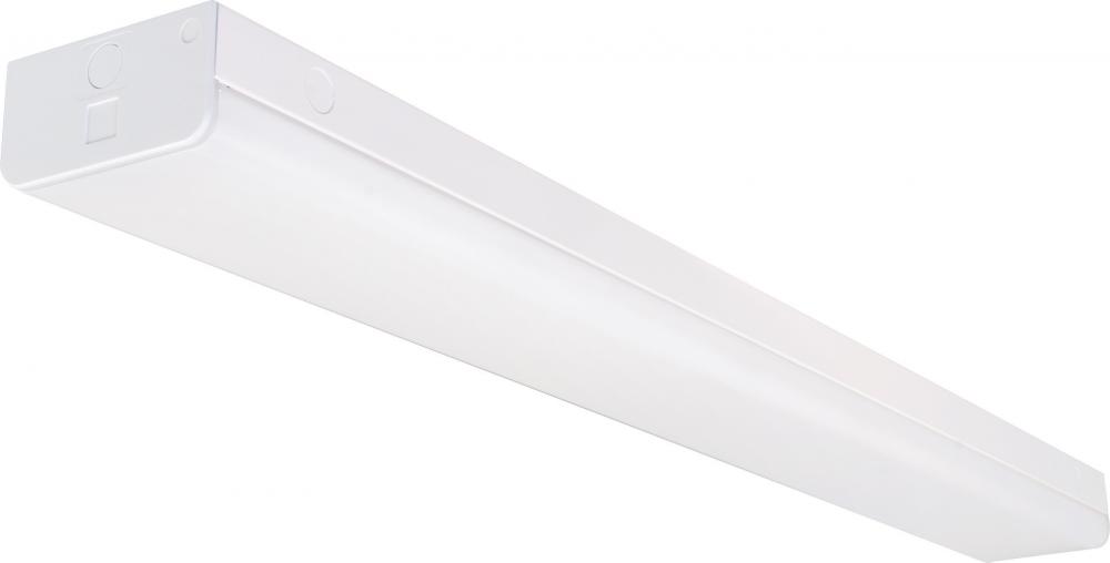 LED 4 ft.- Wide Strip Light - 40W - 5000K - White Finish - with Knockout and Sensor