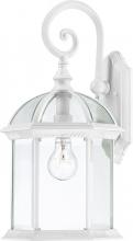 Nuvo 60/4964 - Boxwood - 1 Light 19" Wall Lantern with Clear Beveled Glass - White Finish