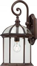 Nuvo 60/4965 - Boxwood - 1 Light 19" Wall Lantern with Clear Beveled Glass - Rustic Bronze Finish