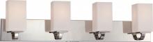 Nuvo 60/5184 - Vista - 4 Light Vanity with Opal Frosted Glass - Polished Nickel Finish
