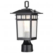 Nuvo 60/5956 - Cove Neck Collection Outdoor Medium 14 inch Post Light Pole Lantern; Textured Black Finish with