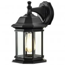 Nuvo 60/6118 - Hopkins Outdoor Collection 13 inch Large Wall Light; Matte Black Finish with Clear Glass