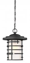 Nuvo 60/6405 - Lansing - 1 Light 14" Hanging Lantern with Etched Glass - Textured Black Finish