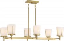 Nuvo 60/6538 - Serene - 6 Light Island Pendant - Natural Brass Finish