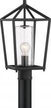 Nuvo 60/6595 - Hopewell- 1 Light Post Lantern - with Clear Seeded Glass - Matte Black Finish