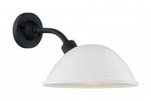 Nuvo 60/6906 - South Street - 1 Light Sconce with- Gloss White and Textured Black Finish