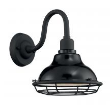 Nuvo 60/7001 - Newbridge - 1 Light Sconce with- Black and Silver & Black Accents Finish