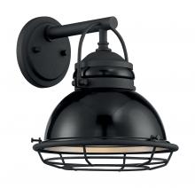 Nuvo 60/7061 - Upton - 1 Light Sconce with- Black and Silver & Black Accents Finish