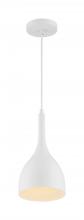 Nuvo 60/7096 - Bellcap - 1 Light Pendant with- Matte White Finish