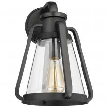 Nuvo 60/7556 - Everett; 1 Light; Large Wall Sconce; Matte Black with Clear Glass