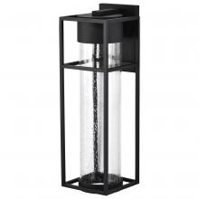 Nuvo 62/1614 - Ledges; 10W LED; Large Wall Lantern; Matte Black with Clear Seeded Glass