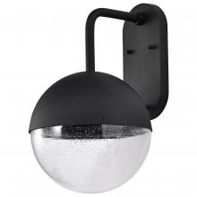 Nuvo 62/1618 - Atmosphere; 10W LED; Large Wall Lantern; Matte Black with Clear Seeded Glass