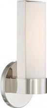 Nuvo 62/721 - Bond - Single LED Small Sconce with White Acrylic Lens - Polished Nickel Finish