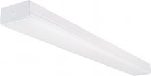 Nuvo 65/1143 - LED 4 ft.- Wide Strip Light - 40W - 5000K - White Finish - with Knockout and Sensor