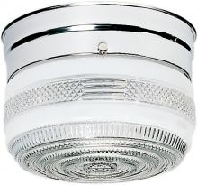 Nuvo SF77/100 - 1 Light - 6'' Flush with White and Crystal Accent Glass - Polished Chrome Finish