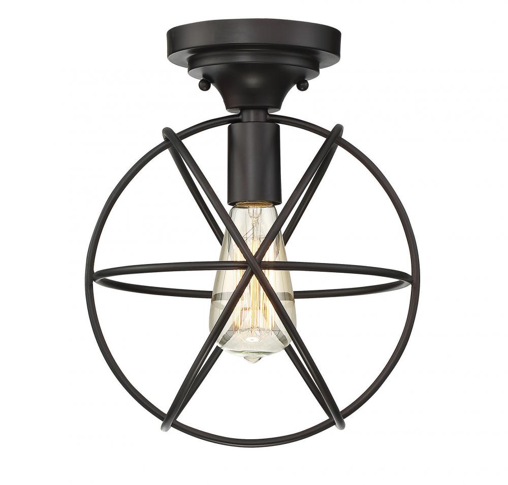 1-Light Ceiling Light in Oil Rubbed Bronze