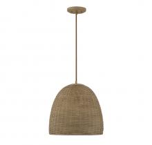 Savoy House Meridian M70107NWIC - 1-Light Pendant in Natural Wicker