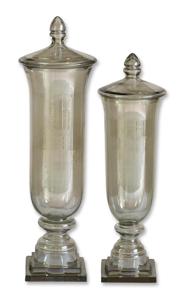 Uttermost Gilli Glass Decorative Containers, Set/2