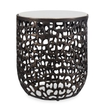 Uttermost 50227 - Uttermost Sabena White Marble Outdoor Side Table