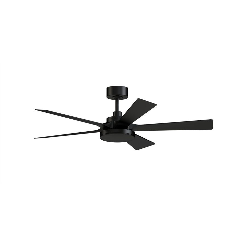 TorchAire 52 inch Indoor/Outdoor Ceiling Fan with LED CCT Select Light Kit - Black with Black Blades