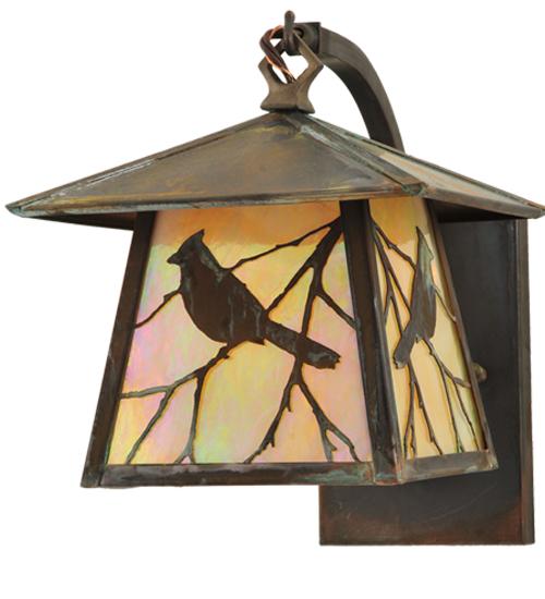 8"W Stillwater Song Bird Curved Arm Wall Sconce