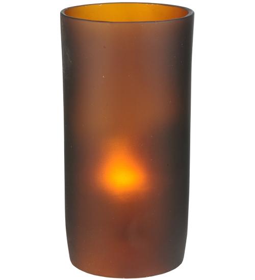 3"W Cylindre Frosted Amber Glass Shade
