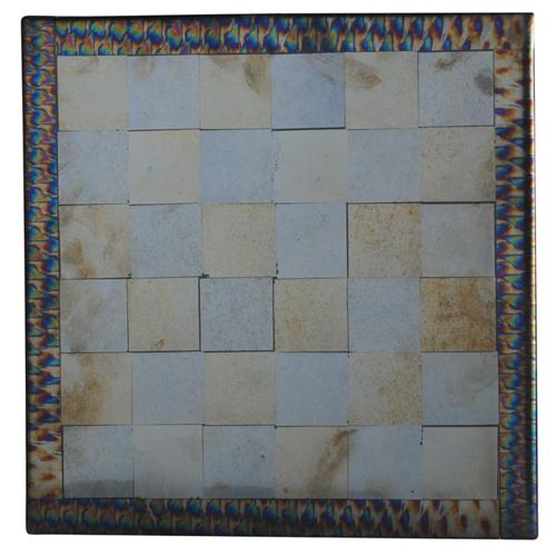 14" Square Fused Glass Chess Board