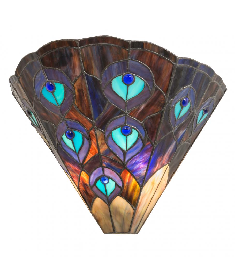 14" Wide Peacock Wall Sconce