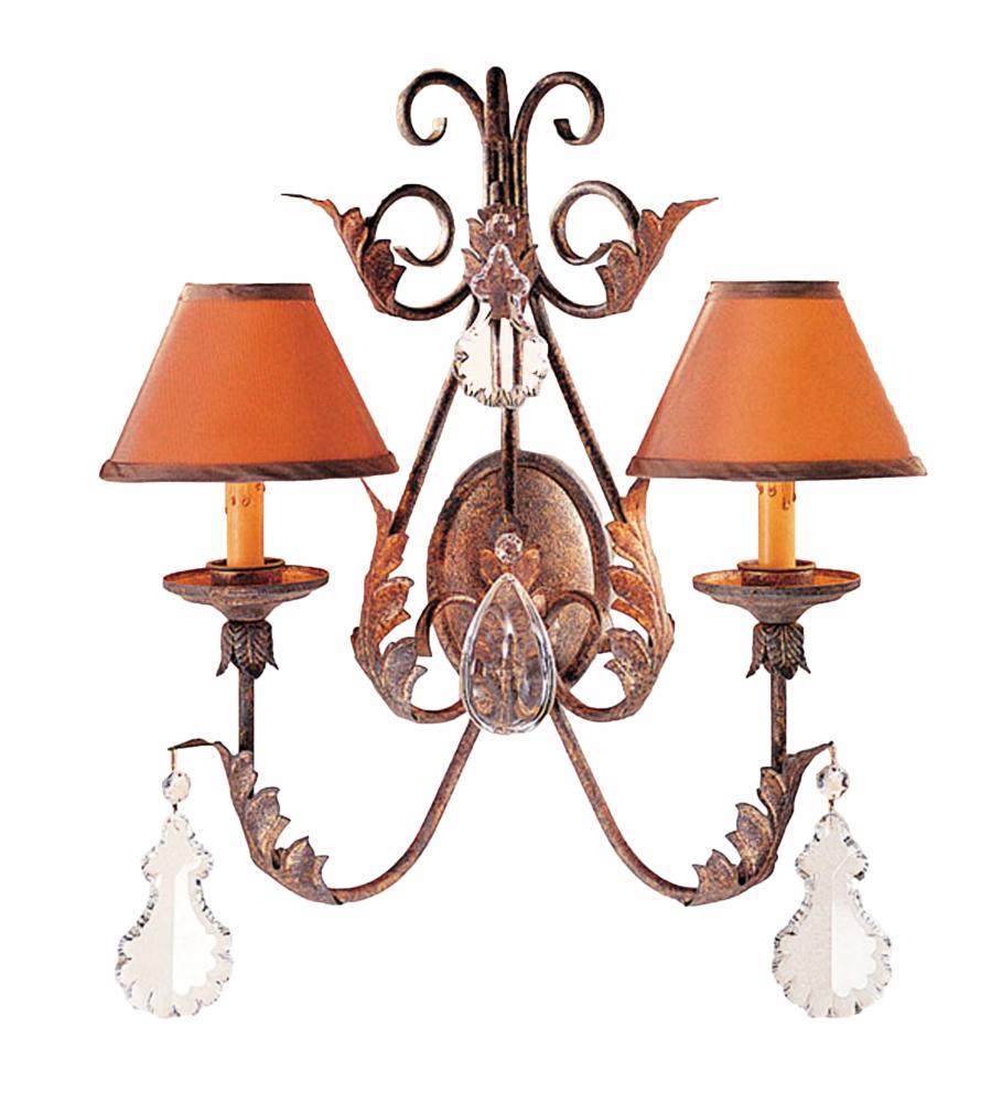 21" Wide French Elegance 2 Light Wall Sconce