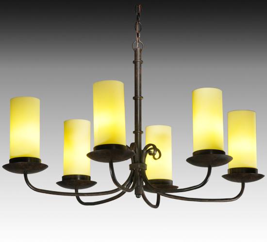 38"L Atria 6 LT Oblong Chandelier