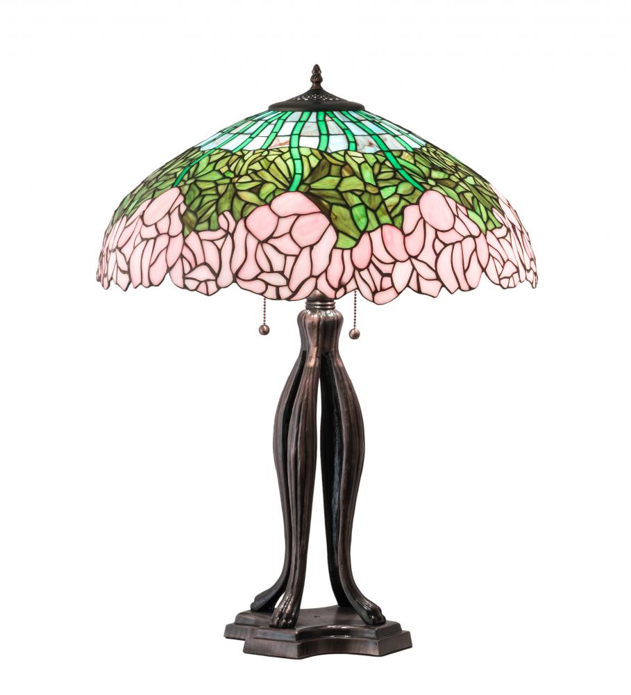 30" High Tiffany Cabbage Rose Table Lamp