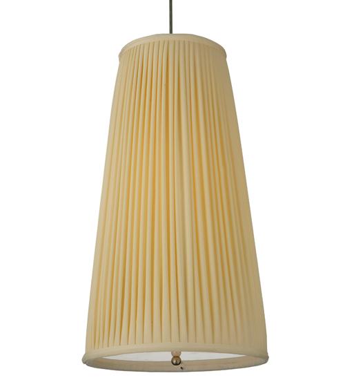 13.25"W Channell Tapered & Pleated Pendant