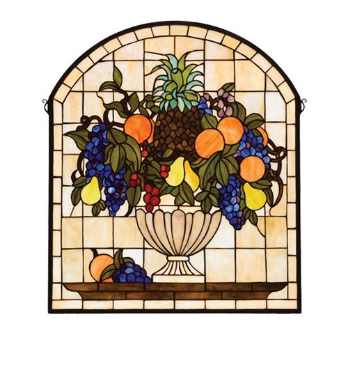 25"W X 29"H Fruitbowl Stained Glass Window