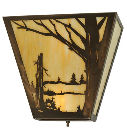 13"W Quiet Pond Right Wall Sconce
