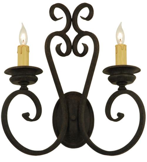 17" Wide Fernando 2 Light Wall Sconce