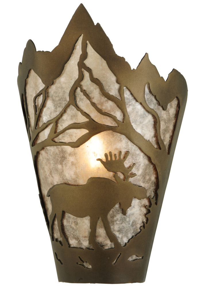 8"W Moose at Dawn Right Wall Sconce