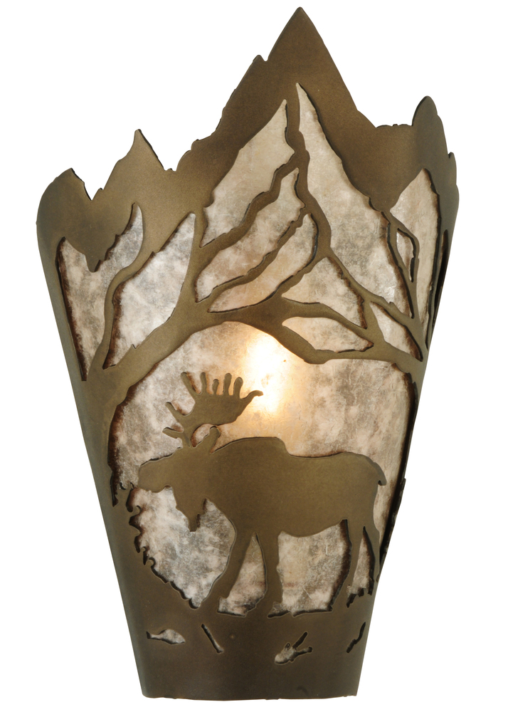 8"W Moose at Dawn Left Wall Sconce
