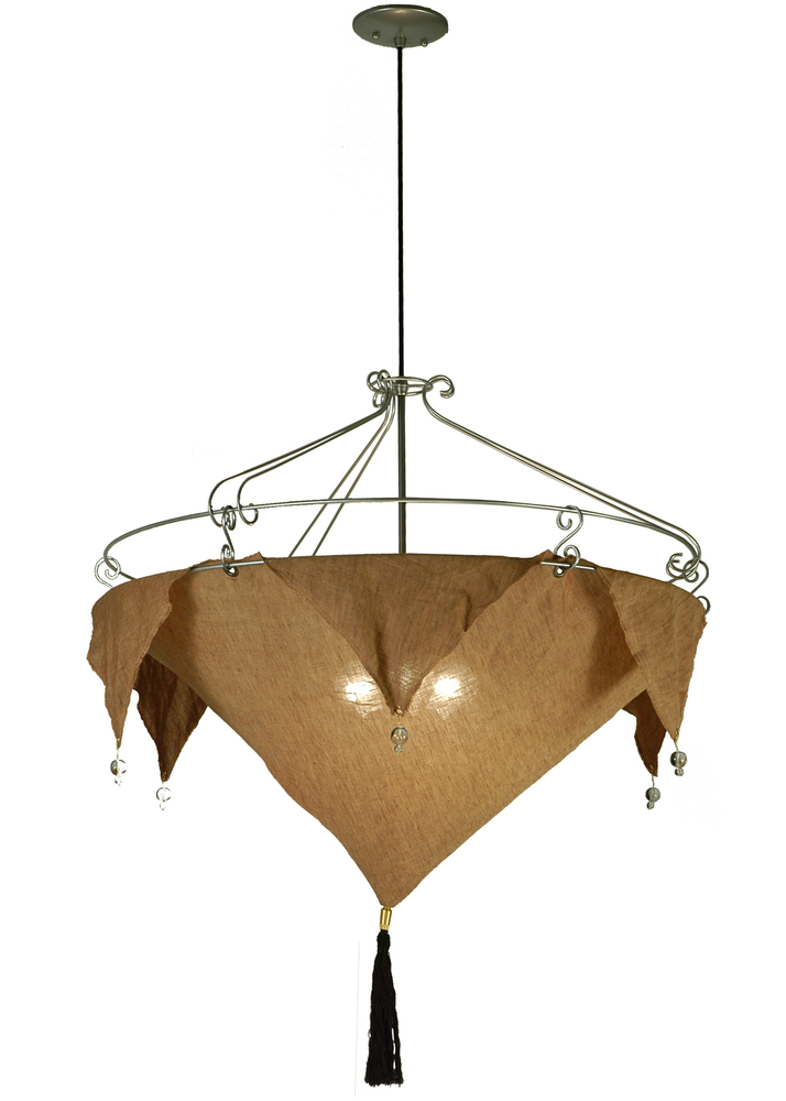 32"W Strathallan Double Tree Fabric Inverted Pendant