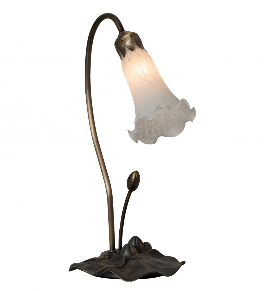 16" High White Tiffany Pond Lily Accent Lamp