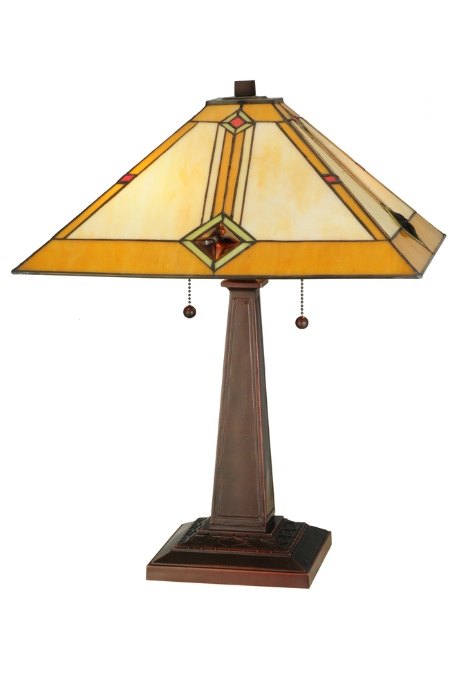 22"H Diamond Mission Table Lamp