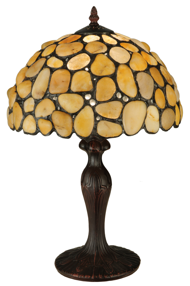 19.5"H Agata Yellow Table Lamp