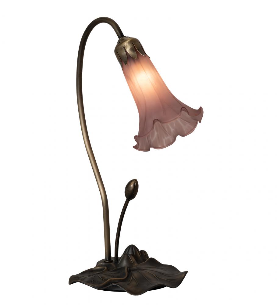 16" High Lavender Tiffany Pond Lily Accent Lamp
