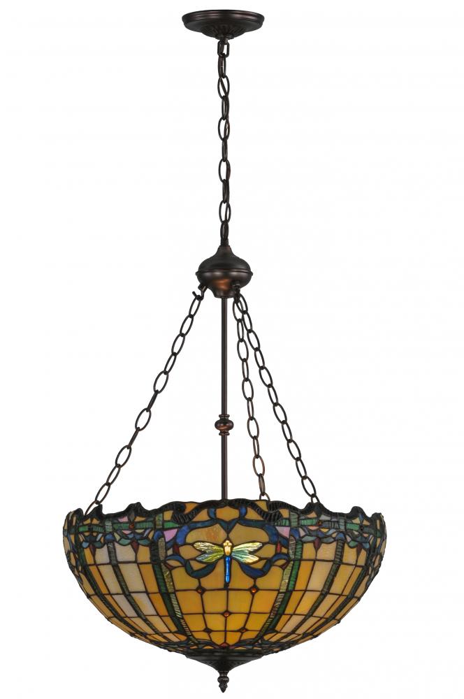 20"W Dragonfly Trellis Inverted Pendant