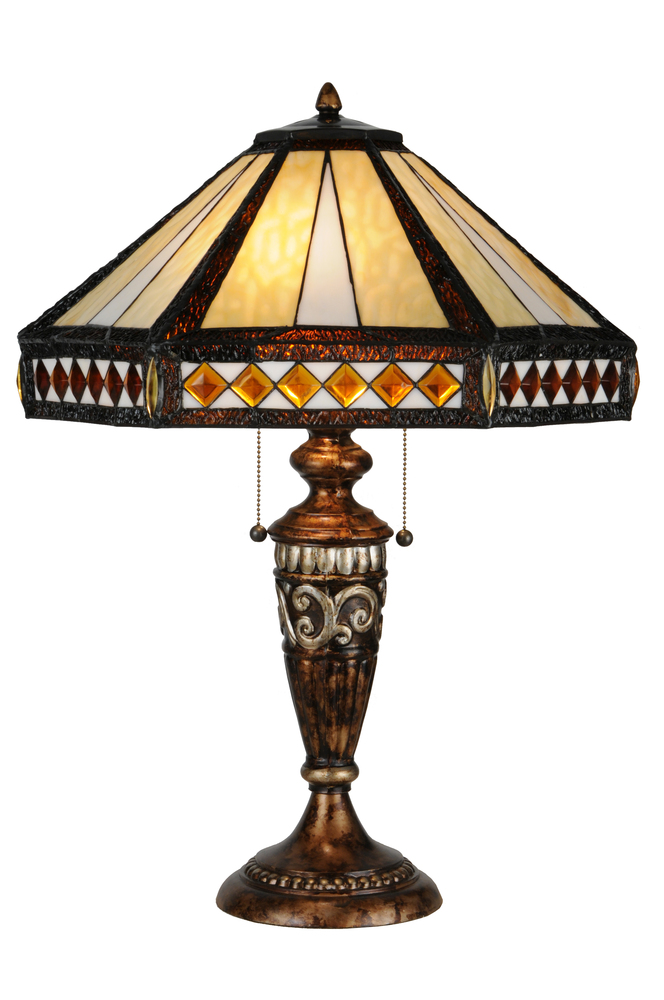 26.5"H Diamond Band Mission Table Lamp