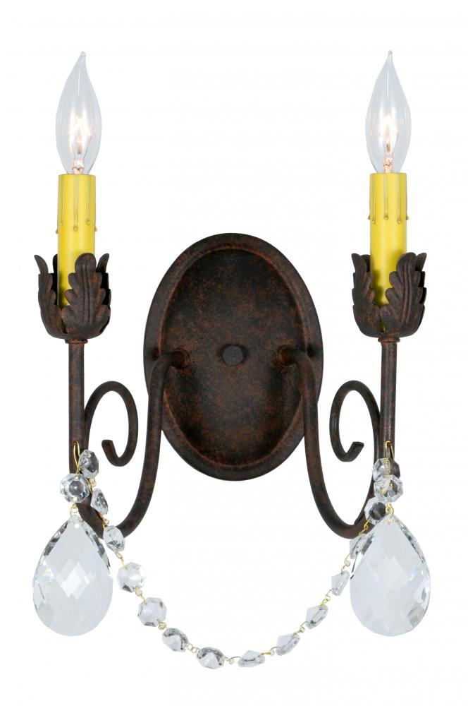 10" Wide Antonia 2 Light Wall Sconce