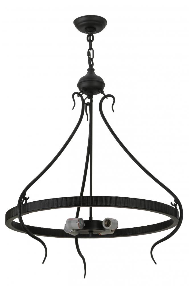 27"W Roman 3 Arm Inverted Pendant Hardware