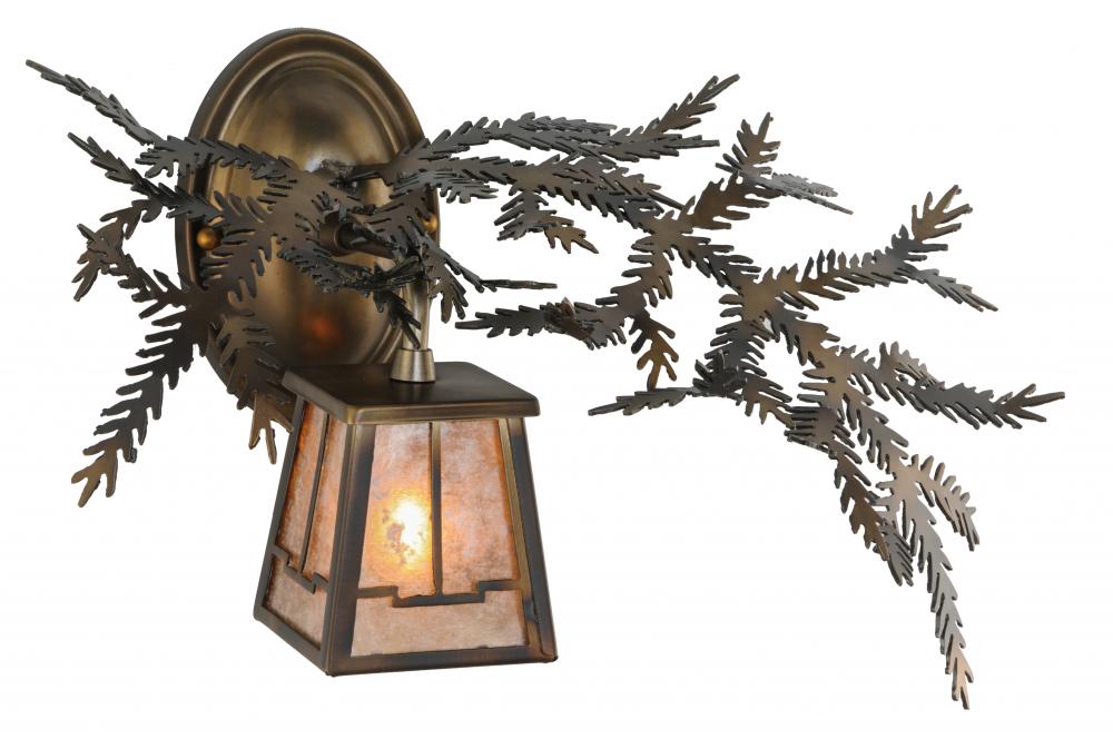 16"W Pine Branch Valley View Wall Sconce